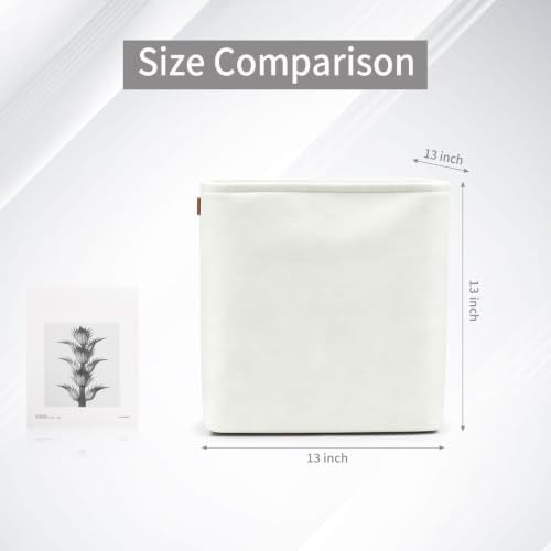 13x13 Cube Storage Bins (Full Off-White / Cube - 13"x13"x13")