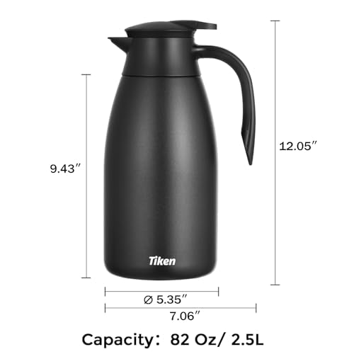 85 Oz Thermal Coffee Carafe (Black / 85 Ounces)