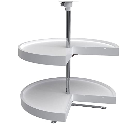 2 Tier Pie Cut Plastic Lazy Susan for Corner Base Cabinets