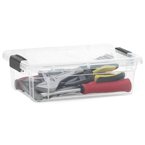 Clear Plastic Storage Bins with Lid (4.5 Quart)