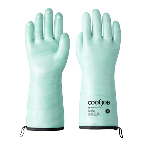 Heat Resistant Oven Gloves (Green / Medium)