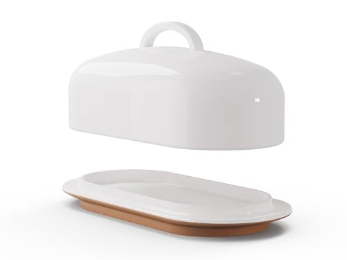 Ceramic Butter Dish with Lid (Brown)