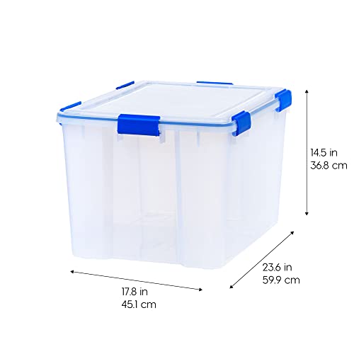 3 Pack 74 Qt Storage Bins with Gasket Lids (74 Qt. - 3 Pack)