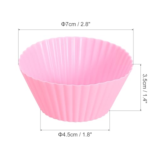 36Pcs Silicone Cupcake Liners (Pink / 3.5cm/1.4inch)