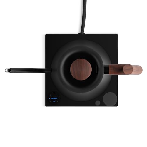 Stagg EKG Pro Studio Gooseneck Electric Kettle (Matte Black with Walnut Handle + Lid Pull / EKG Pro Studio)