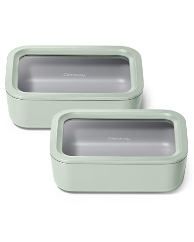 2 Piece Glass Food Storage Set with Lids (Mist / 6.6 Cup Food Storage (2x))