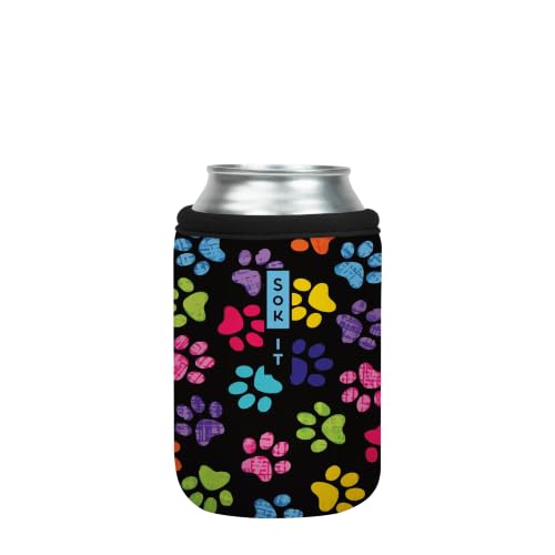 CanSok Sleeve for Beer & Soda Insulated Neoprene Cover (Pawsitive Vibes / 12oz Can Sleeve)