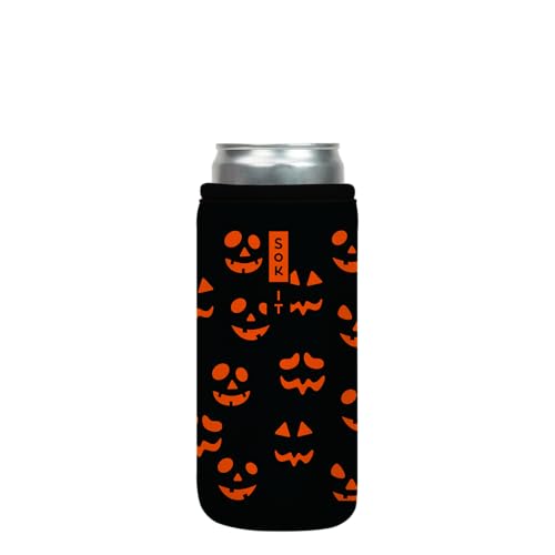 CanSok Sleeve for Beer & Soda Insulated Neoprene Cover (Fright Night Lights / 12oz Slim Can Sleeve)