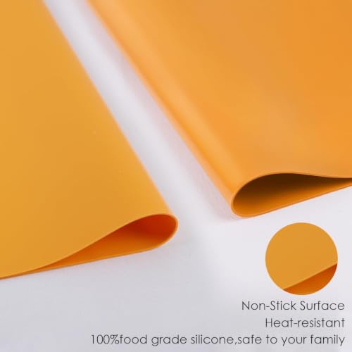 Extra Large Silicone Mats for Kitchen Counter (06-orange / 27.6"L x 16"W)
