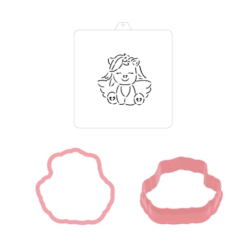 Cookie Cutter and Stencil Bundle Royal Icing Cookies Stencils Paint Your Own Biscuit Bakery Starter Kits Royal Icing Fondant Cutters Birthday Wedding Holiday Cookies Painting Coloring Pages Comb (Unicorn PYO)