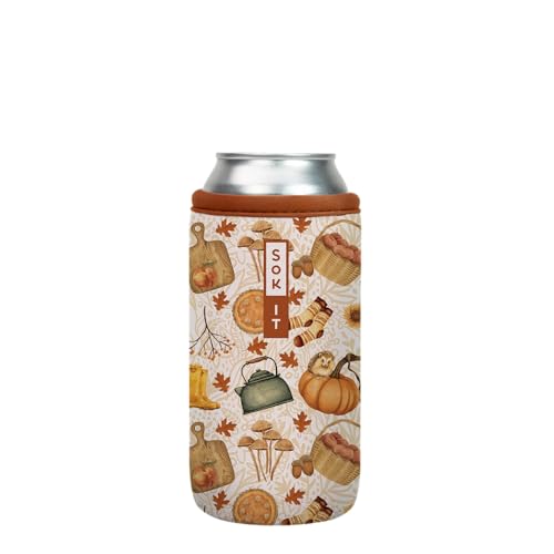 CanSok Sleeve for Beer & Soda Insulated Neoprene Cover (Cozy Season / 16oz Can Sleeve)