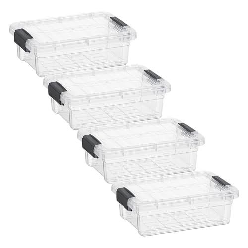 1.27 Quart Clear Plastic Storage Containers with Lids (1.27 Quart)