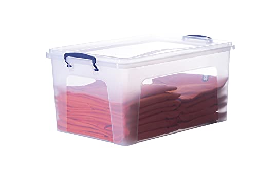 36 Quart Clear Plastic Storage Boxes with Lids (36 Quart)