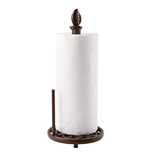 Cast Iron Paper Towel Holder (Leaf Brown)