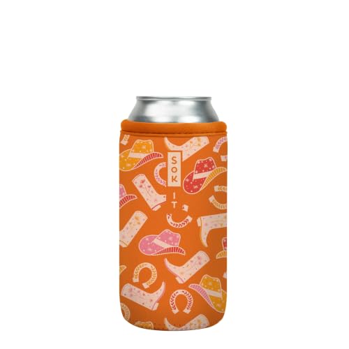 CanSok Sleeve for Beer & Soda Insulated Neoprene Cover (Cowgirl Couture / 16oz Can Sleeve)