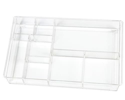 8 Section Clear Drawer Organizer
