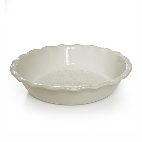 Made In France Limited Edition 175th ANNIVERSARY PIE DISH (10.2" Round / Pearl/Taupe)