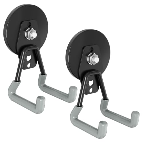 Heavy Duty Storage Magnetic Utility Hooks Large Garage Magnet Hooks with Anti (Gray)