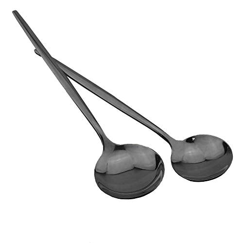 Shiny Black Silverware Set (Service for 6 / Black)