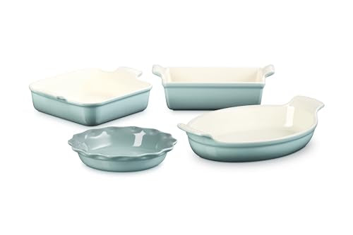 Stoneware 4 PC Heritage Bakeware Set (Sea Salt)