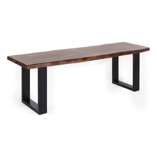 55" L Solid Wood Live Edge Dining Bench