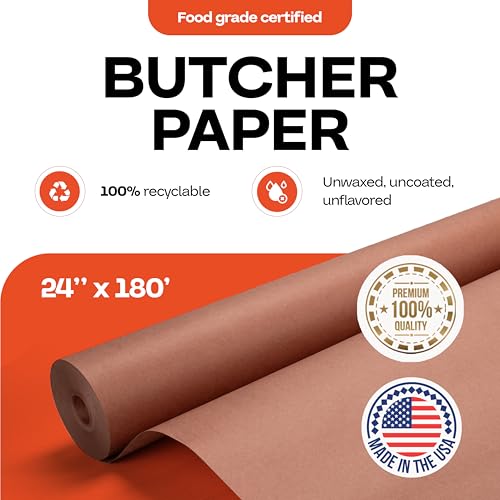 Peach Butcher Paper 24" x 2160" (360 Sq Ft)
