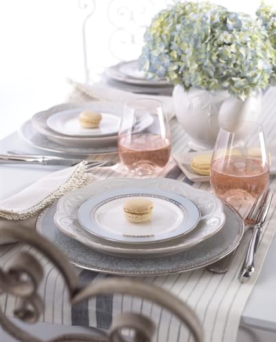 French Perle White Stoneware 16 (16-Piece Dinnerware Set)