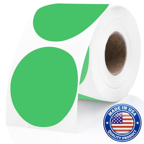 Dark Green Thermal Labels (Dark Green / 300 Stickers)