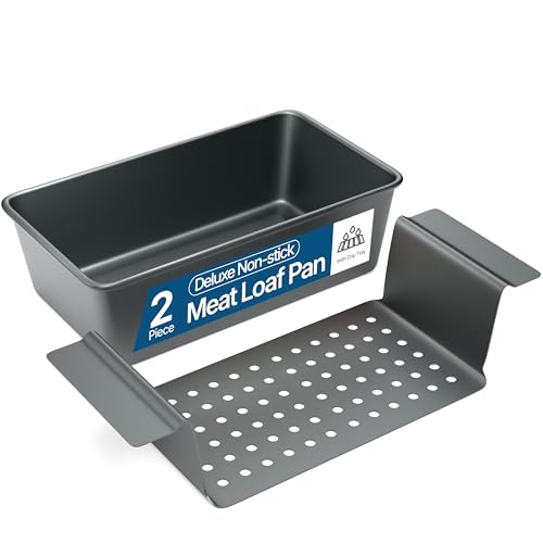 Meatloaf Pan with Drain Tray (Gray / 2 Piece Set)