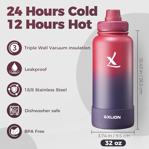 Tea Infuser Water Bottle 32 Oz (Dark Rainbow / 32 Ounces)