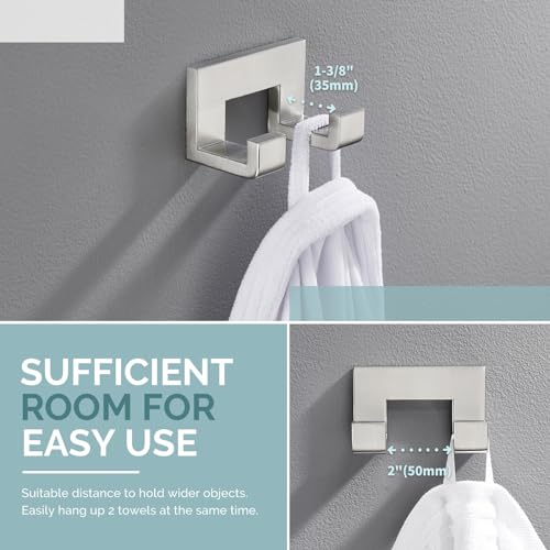 Double Towel Hook (Brushed Nickel)