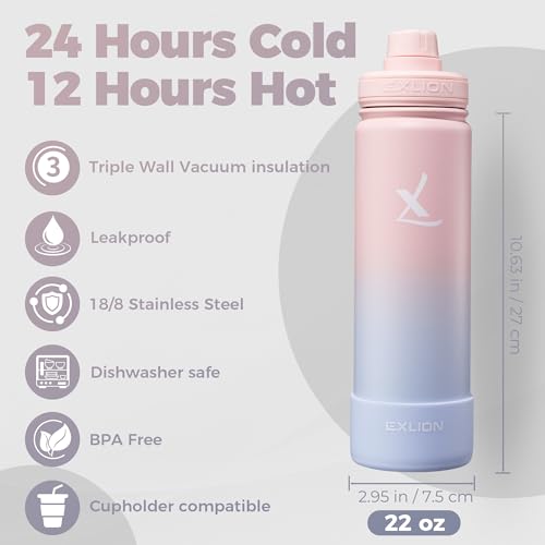 Tea Infuser Water Bottle 22 Oz (Pinky / 22 Ounces)