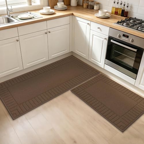 Kitchen Rugs Non Slip Washable 2PCS
