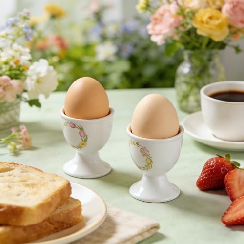 Ceramic Egg Cup Set (Floral)