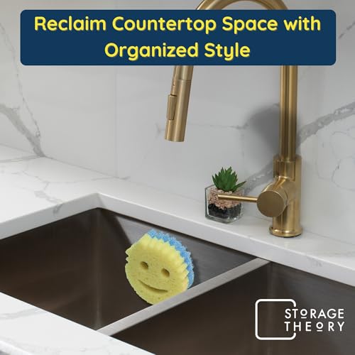 BeraTek Scrub Daddy Caddy Organizer for Sink (White 1 Pack)