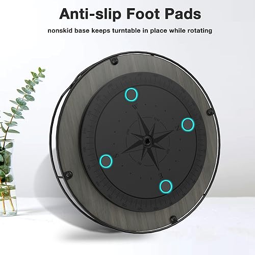 Lazy Susan Turntable Organizer with Anti (Gray / 12'')