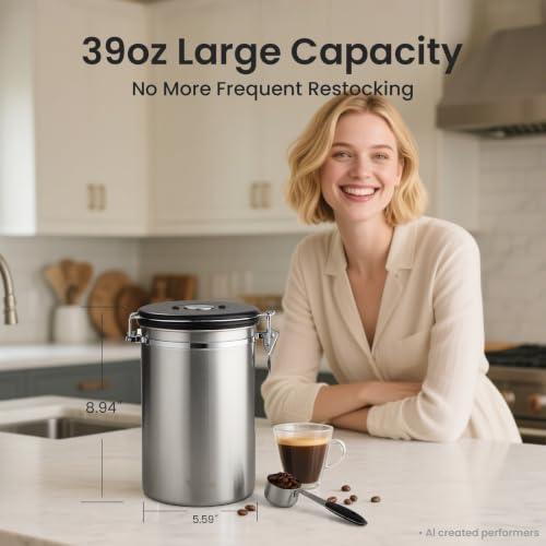 Coffee Canister (Iced Silver / 39 oz)
