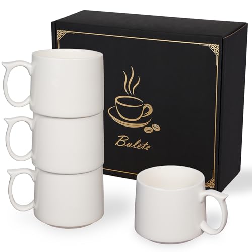 Coffee Mugs Gift Set of 4 (White)