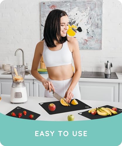 Cutting Board Alternative for Kitchen (Charcoal Black / 15"L x 12"W)