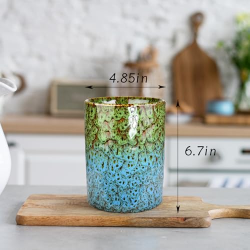 Utensil Holder (Green & Blue)