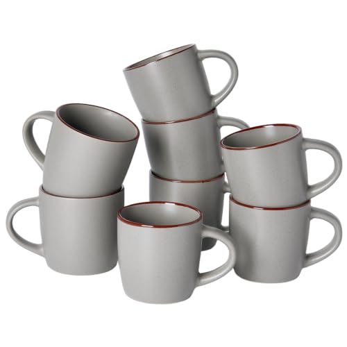 Mercury Coffee Mugs 13 oz (Mercury- Dark Grey / 8 Count (Pack of 1))