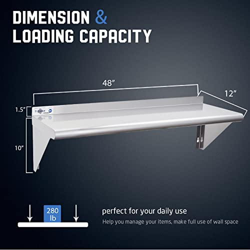 NSF Stainless Steel Shelf 12''x48'' (12"x48")