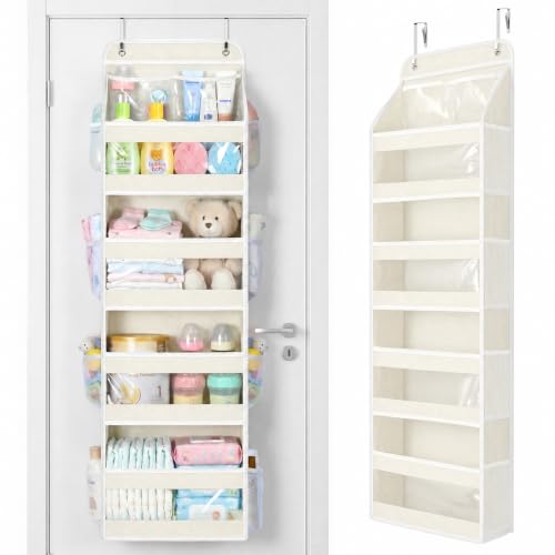5 Tier Over the Door Organizer (Cream White / 5 Tier)