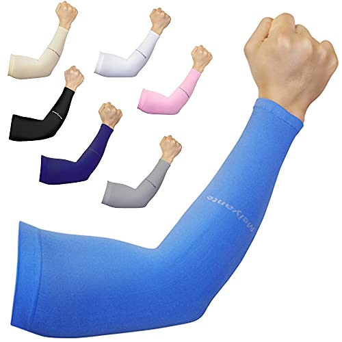 Arm Sleeves for Men & Women (Blue-wrist)