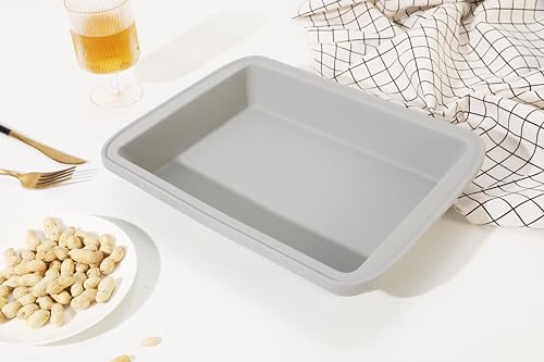 Silicone Baking Dish with Handles (Grey, 1pack)