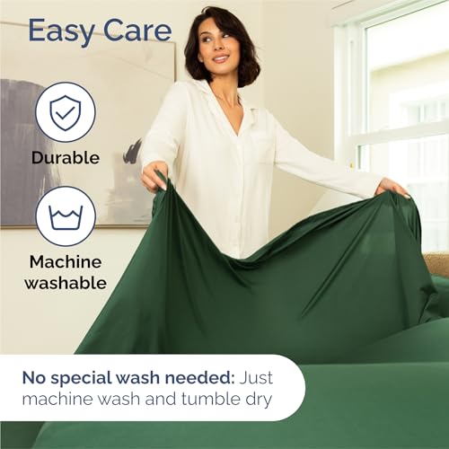 Split King Size 5 Piece Sheet Set (17 - Emerald Green / Split King Size)