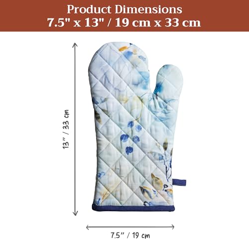 Maison d'Hermine Oven Gloves 100% Cotton Oven Mitt (046 - Lazy Summer Days / 7.5" x 13" (Oven Mitt))