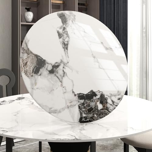 19.69" Lazy Susan for Table Top Sintered Stone Rotating Serving Tray for Dining Table