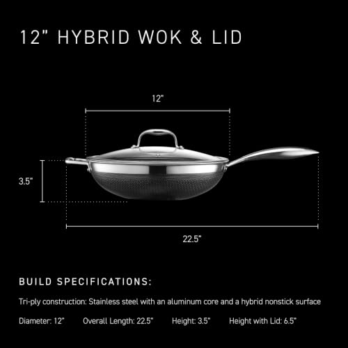 12" Hybrid Nonstick Wok & Lid (12-Inch / Wok with Lid)