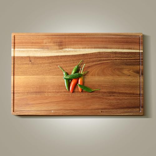 Acacia Wood Cutting Board for Kitchen (Acacia Wood / 15.7"L x 10.2"W)